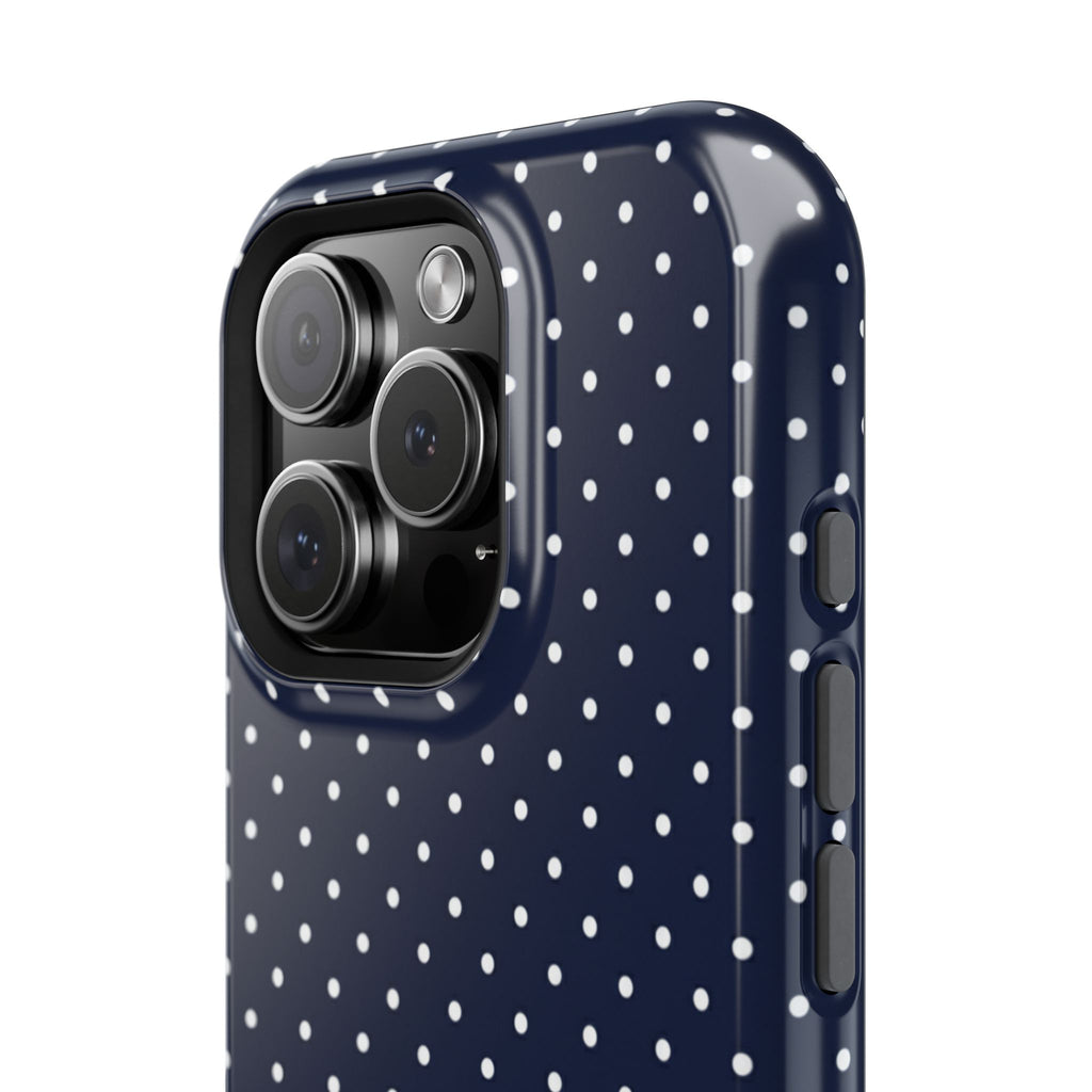 Navy Blue Polka Dots Phone Case