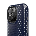 Navy Blue Polka Dots Phone Case