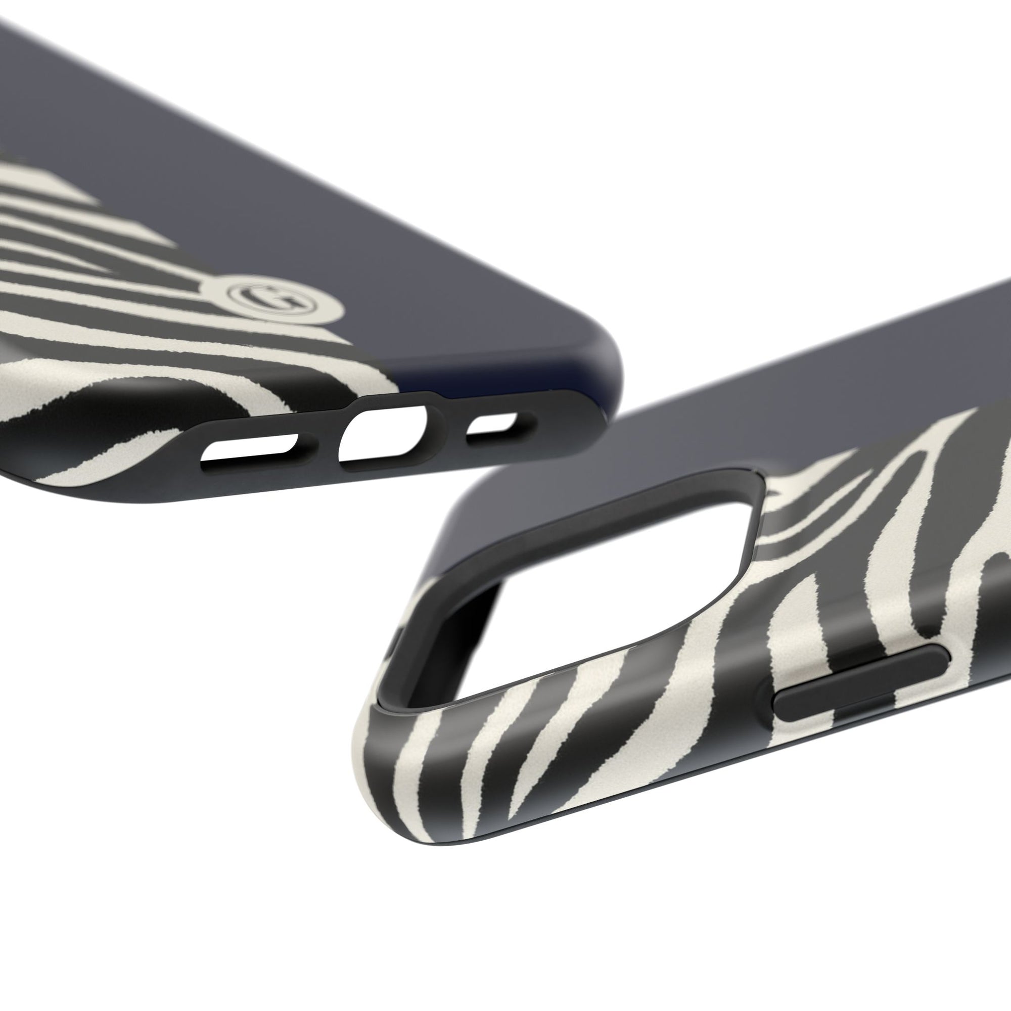 Zebra Print x Navy Blue Phone Case