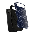Navy Blue Polka Dots Phone Case