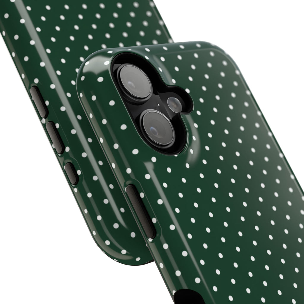 Emerald Green Polka Dots Phone Case
