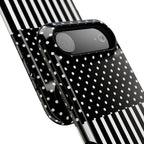B&W Polka Dots x Stripes Phone Case
