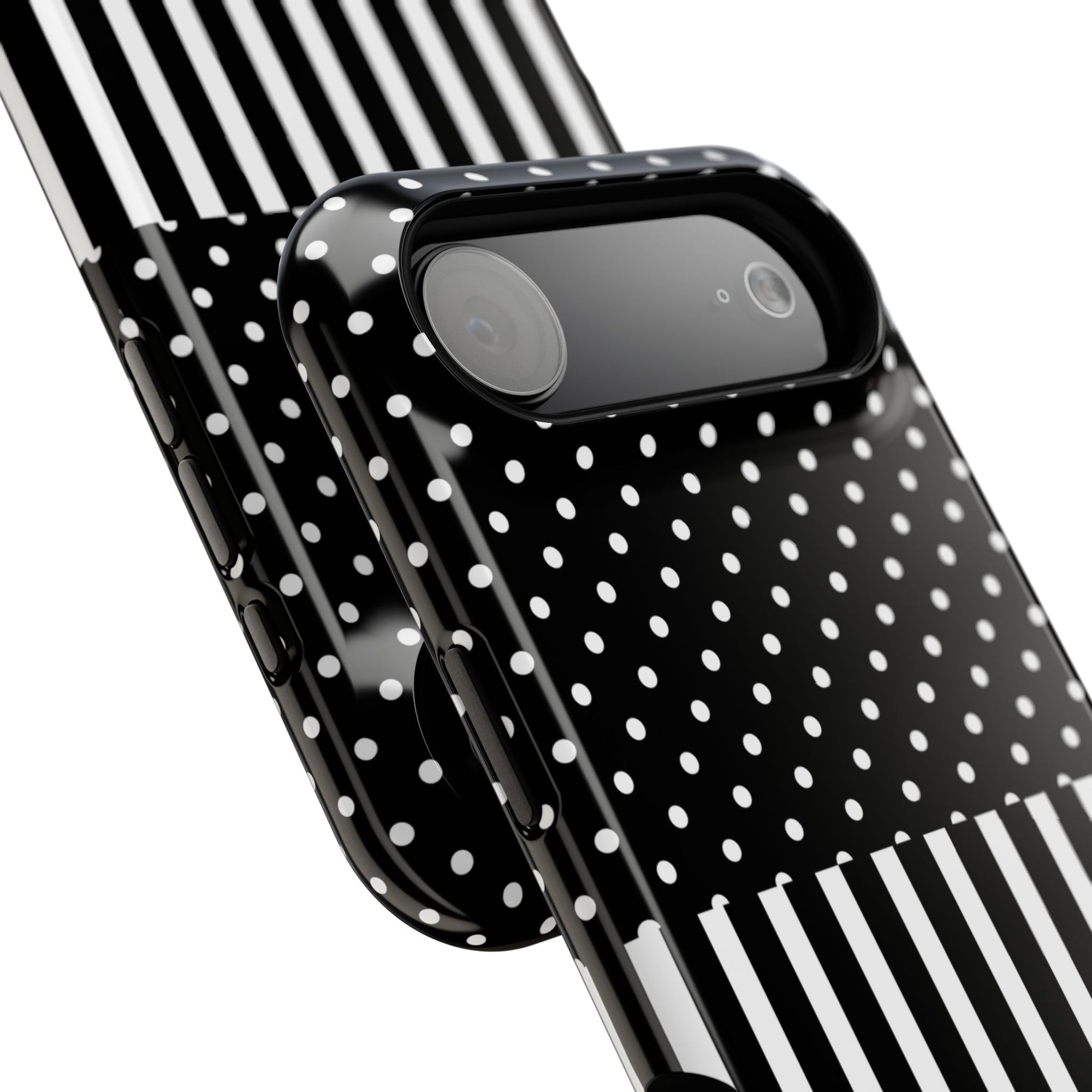 B&W Polka Dots x Stripes Phone Case