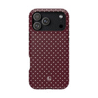 Burgundy Polka Dots Phone Case