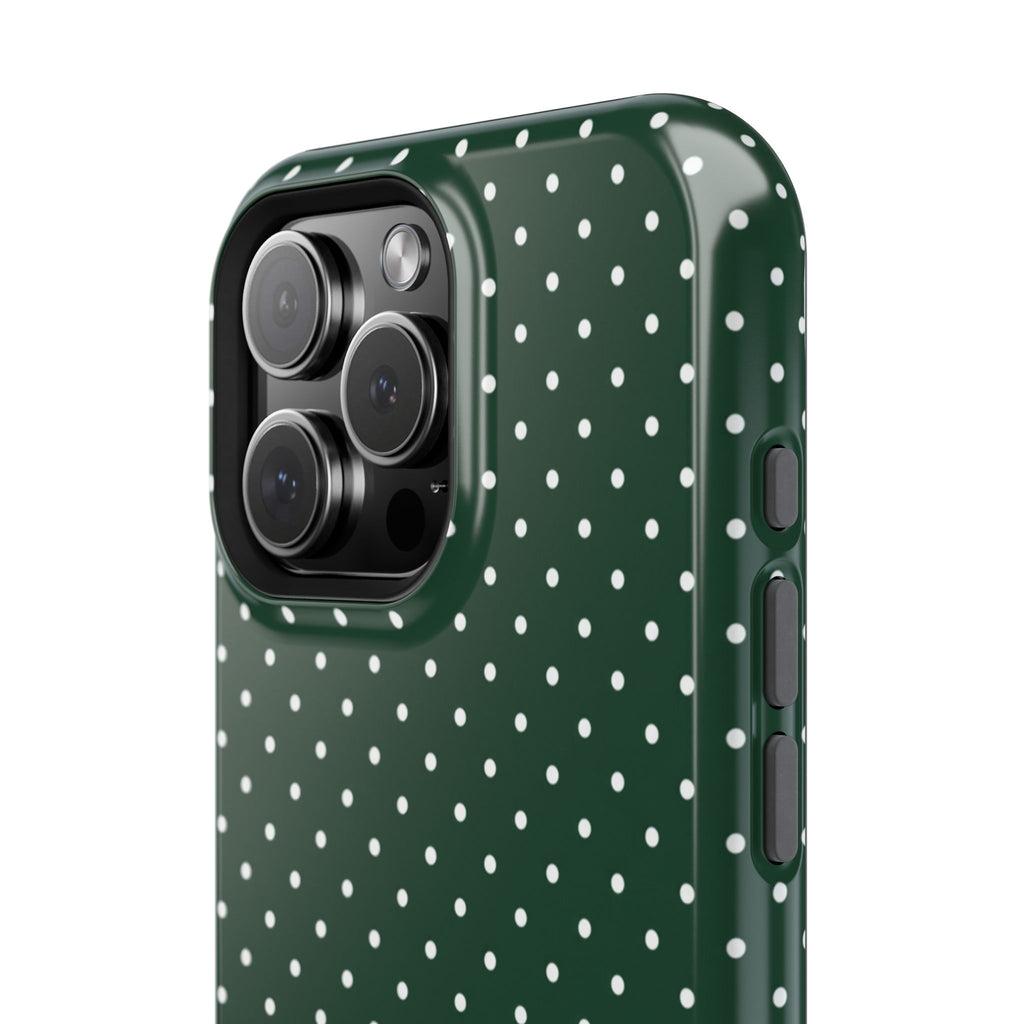 Emerald Green Polka Dots Phone Case