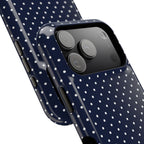 Navy Blue Polka Dots Phone Case