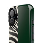 Zebra Print x Emerald Green Phone Case