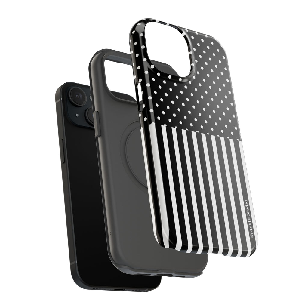 B&W Polka Dots x Stripes Phone Case