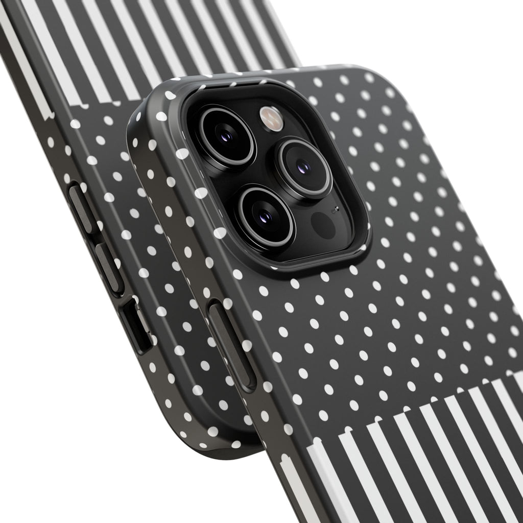B&W Polka Dots x Stripes Phone Case
