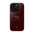 Burgundy 'Peace of Mind' Panther Phone Case