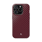 Burgundy Polka Dots Phone Case