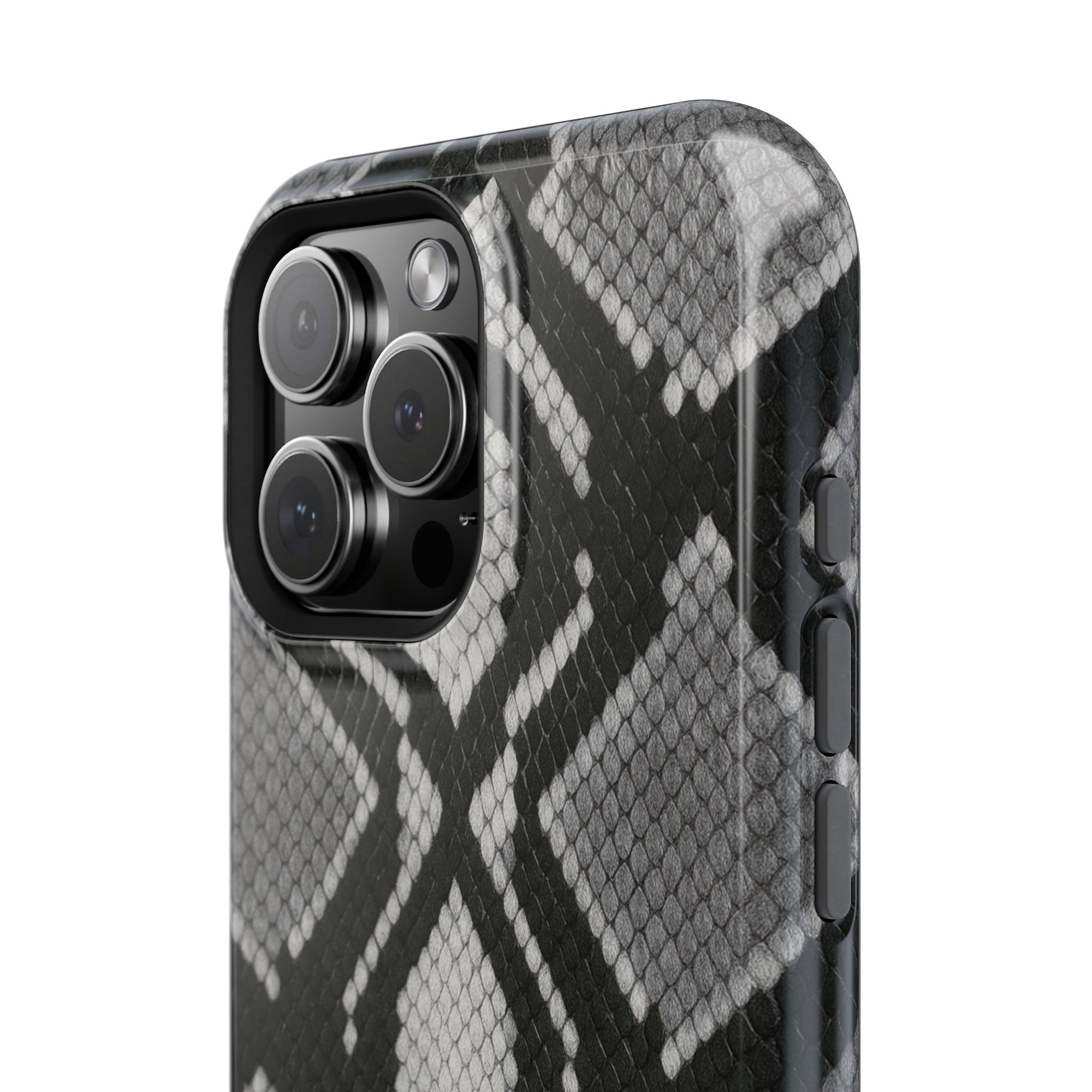 Grey Snakeskin Print Phone Case