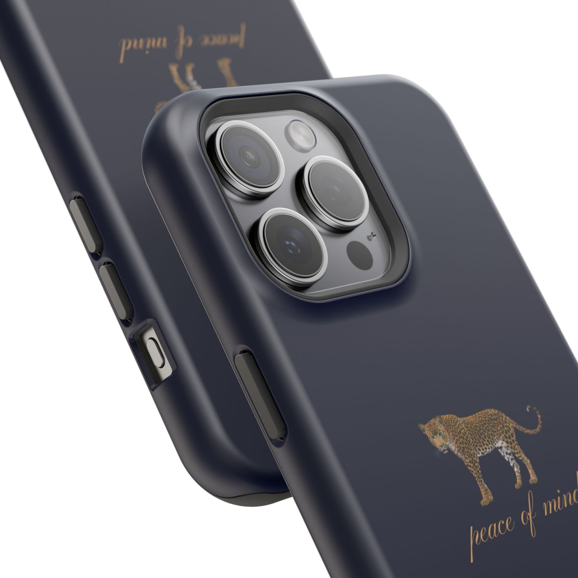 Navy Blue 'Peace of Mind' Panther Phone Case