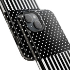 B&W Polka Dots x Stripes Phone Case