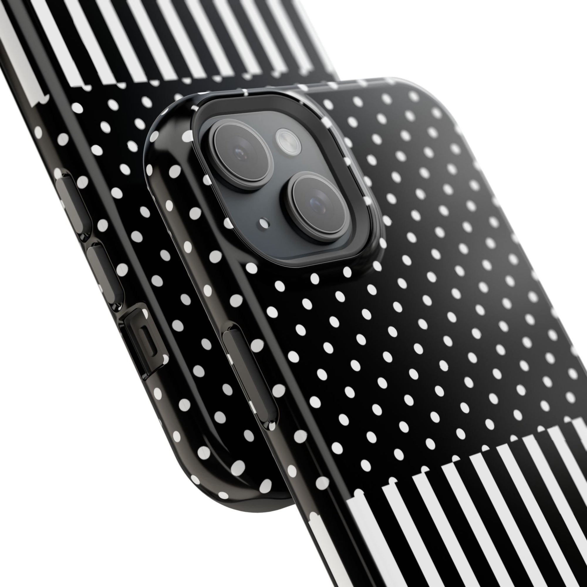 B&W Polka Dots x Stripes Phone Case