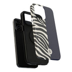 Zebra Print x Navy Blue Phone Case