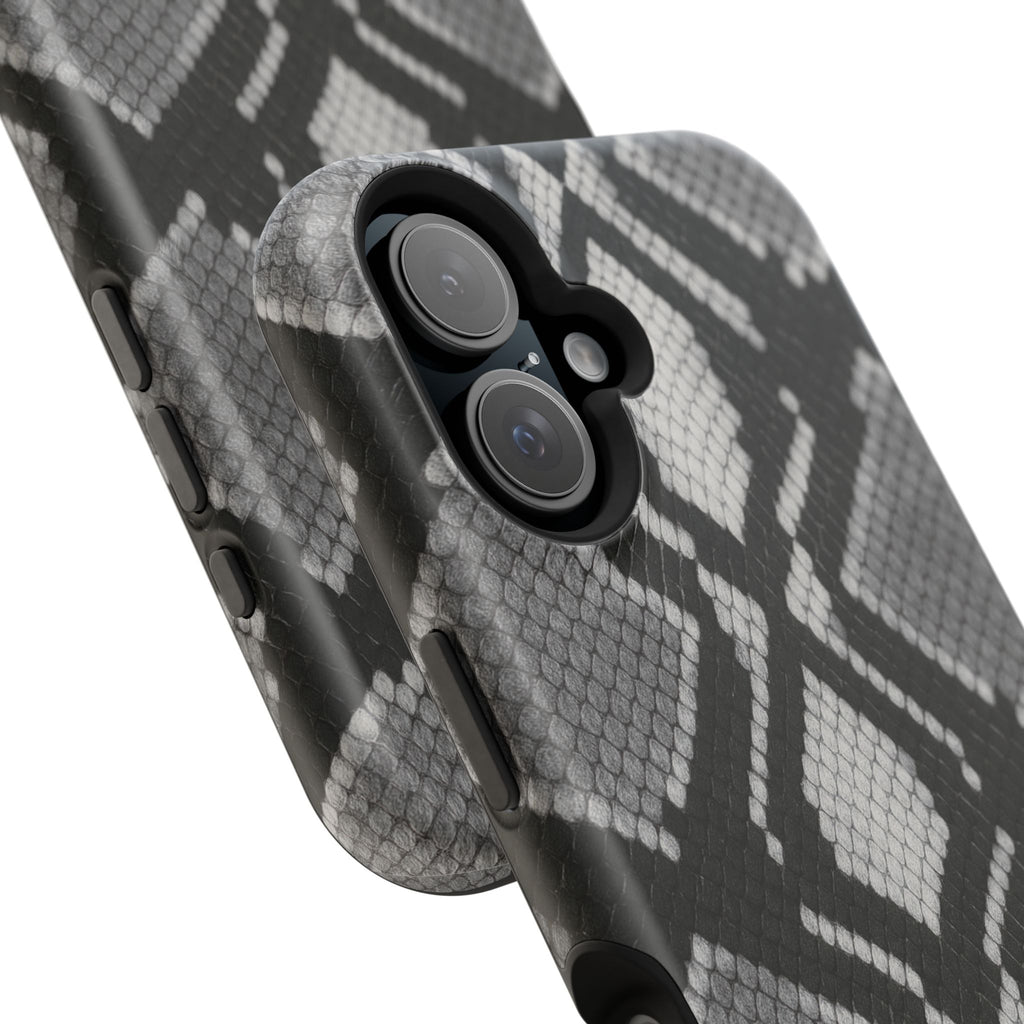 Grey Snakeskin Print Phone Case