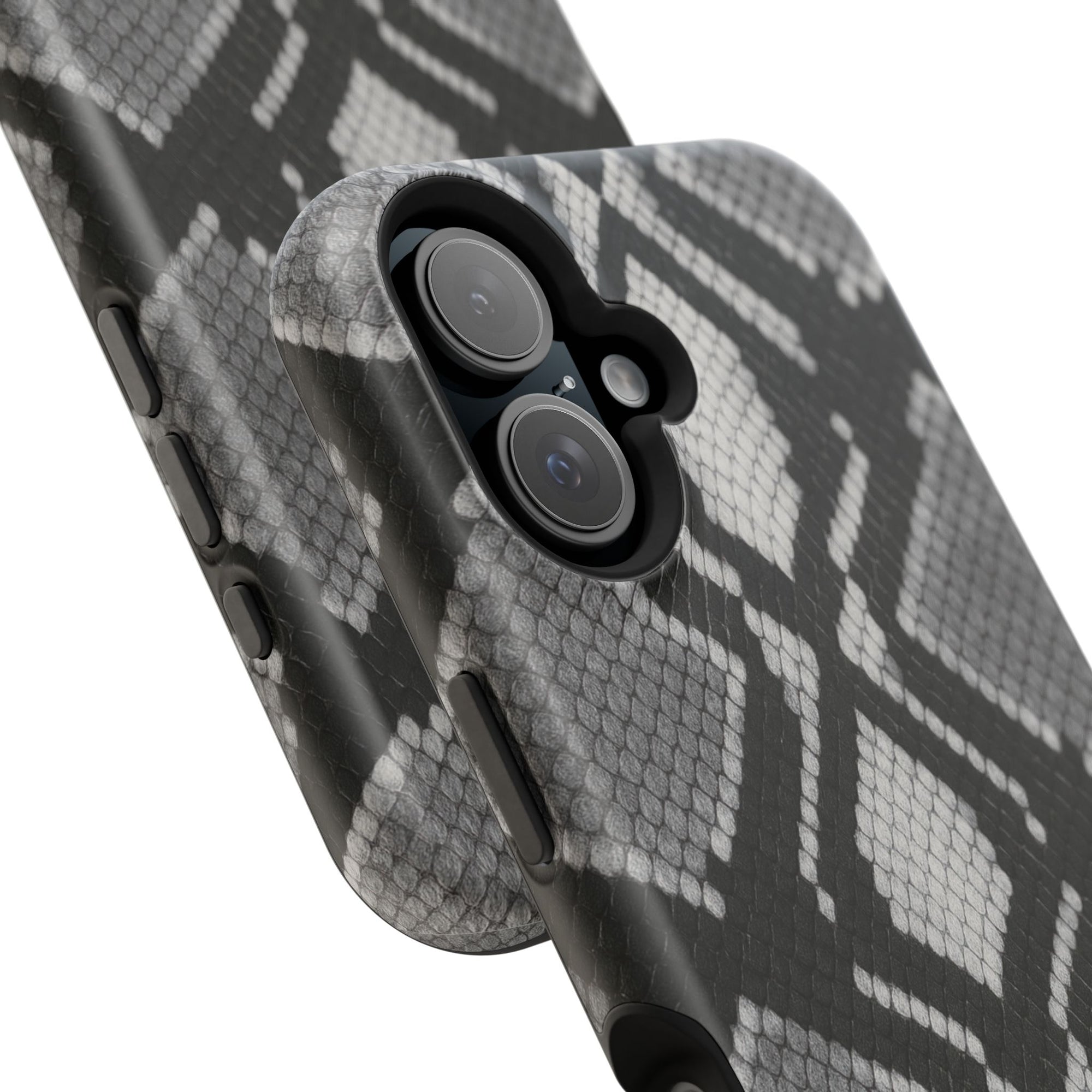 Grey Snakeskin Print Phone Case