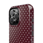 Burgundy Polka Dots Phone Case