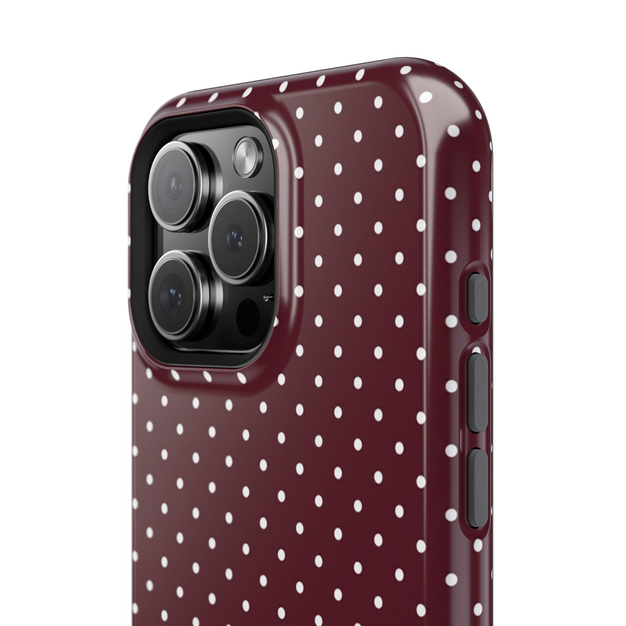 Burgundy Polka Dots Phone Case