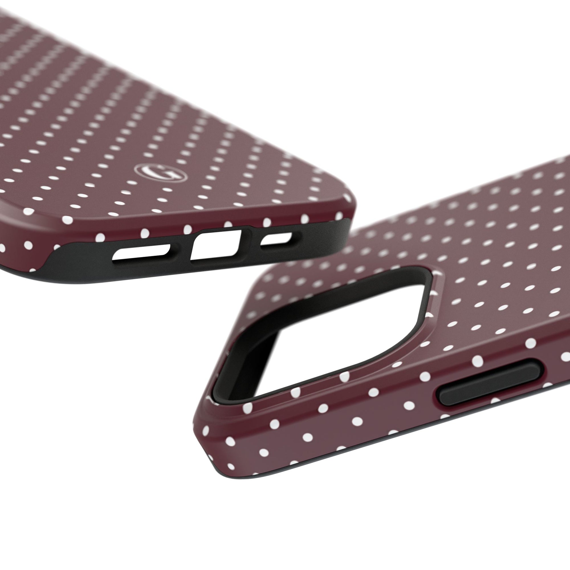 Burgundy Polka Dots Phone Case