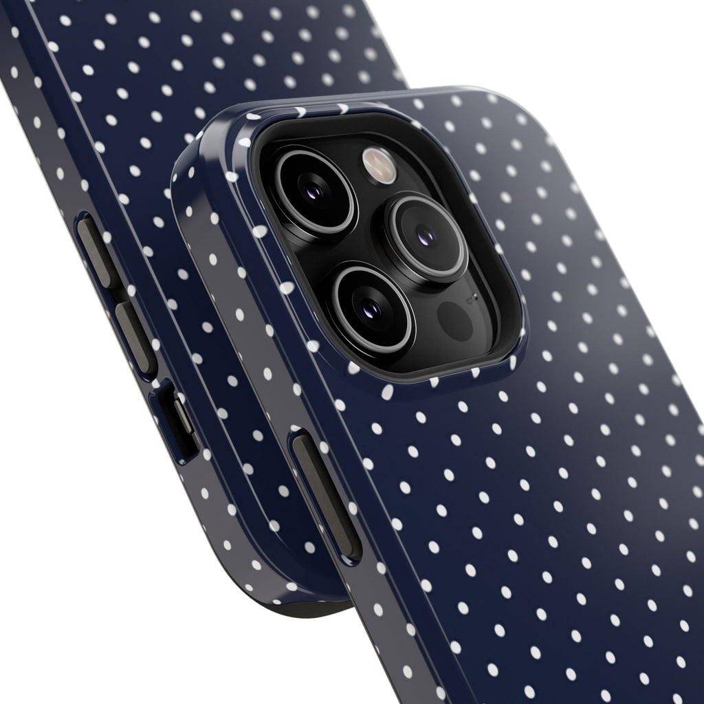 Navy Blue Polka Dots Phone Case