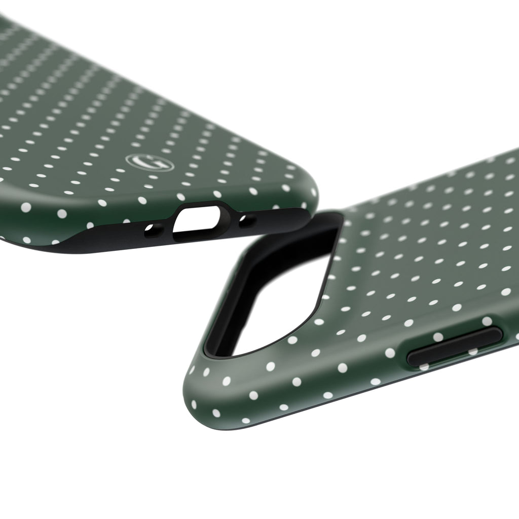 Emerald Green Polka Dots Phone Case