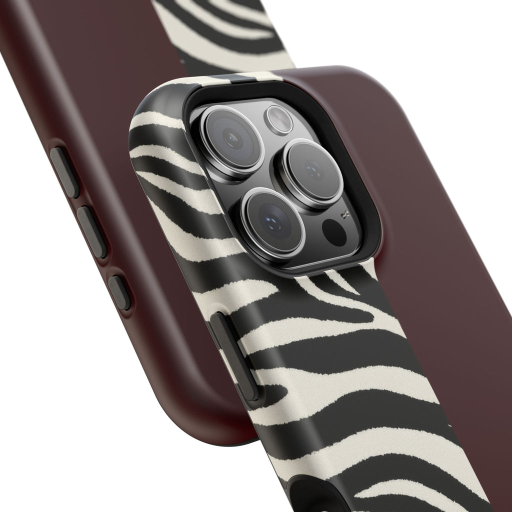 Zebra Print x Burgundy Phone Case