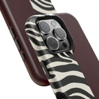 Zebra Print x Burgundy Phone Case