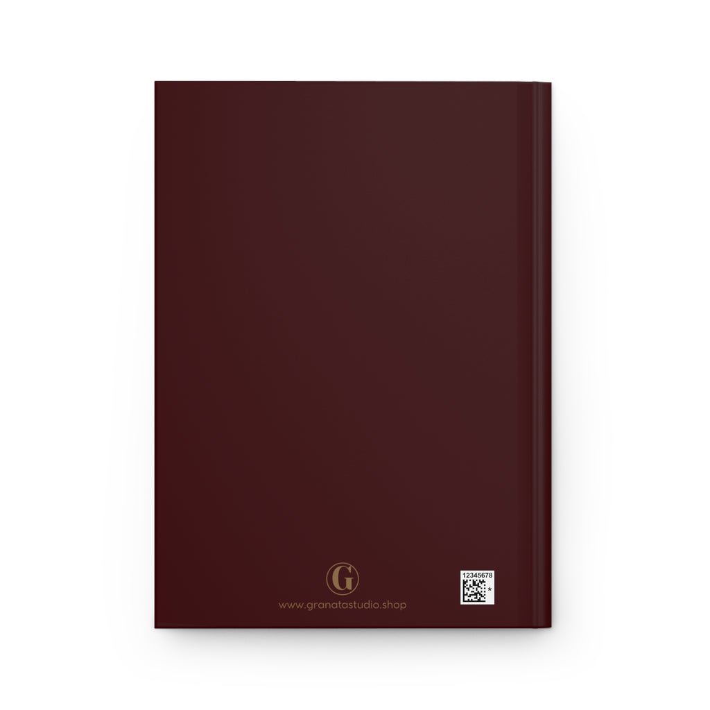 Hardcover Journal — 'Peace of Mind' Cheetah Burgundy