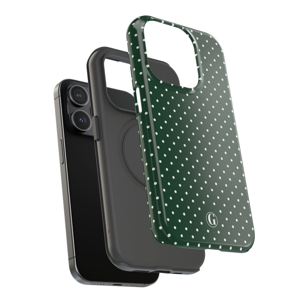 Emerald Green Polka Dots Phone Case