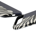Zebra Print x Navy Blue Phone Case