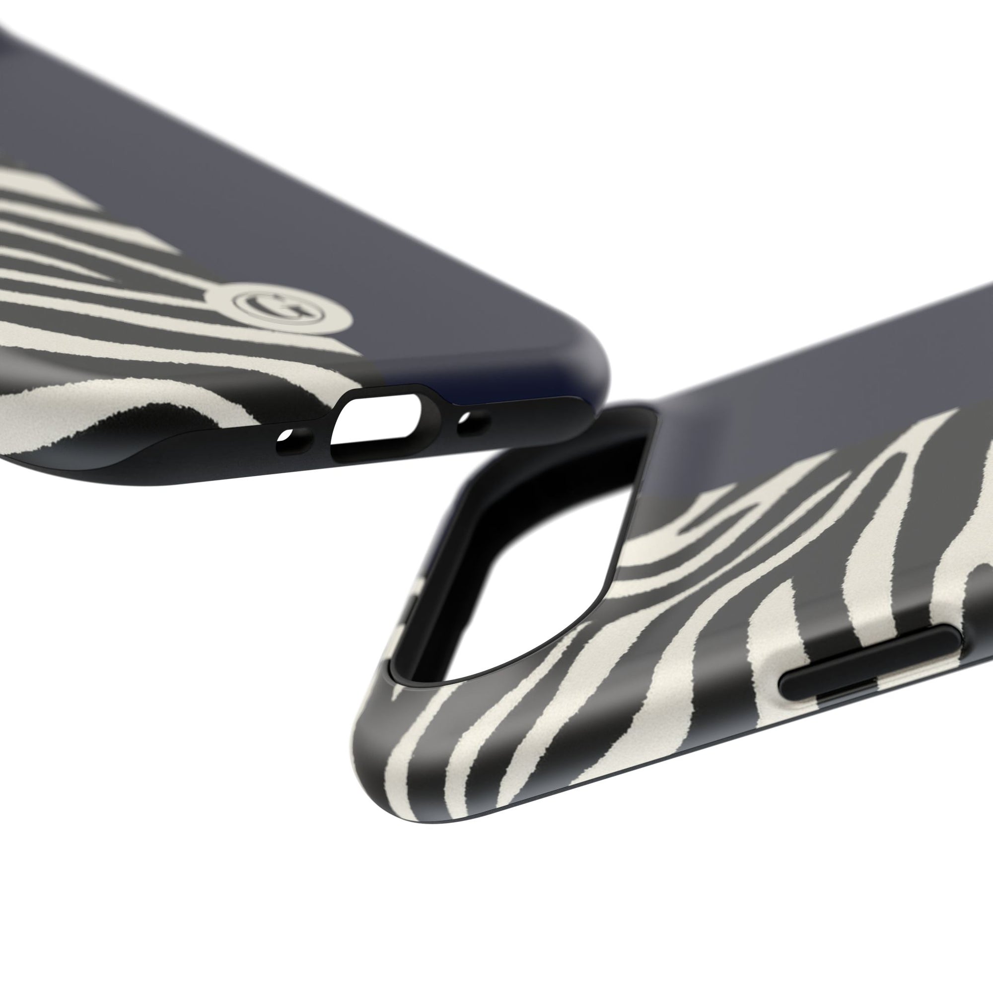 Zebra Print x Navy Blue Phone Case