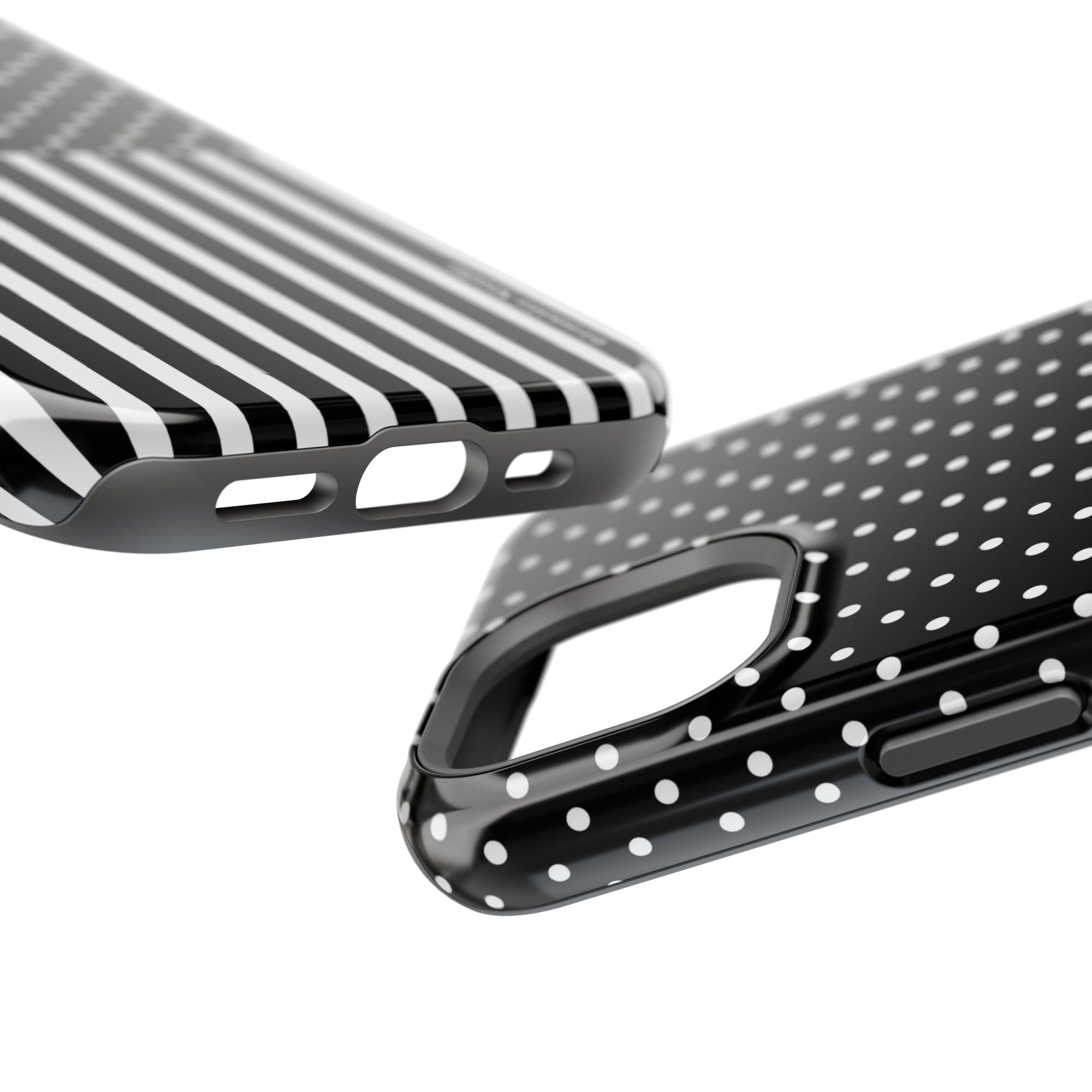 B&W Polka Dots x Stripes Phone Case