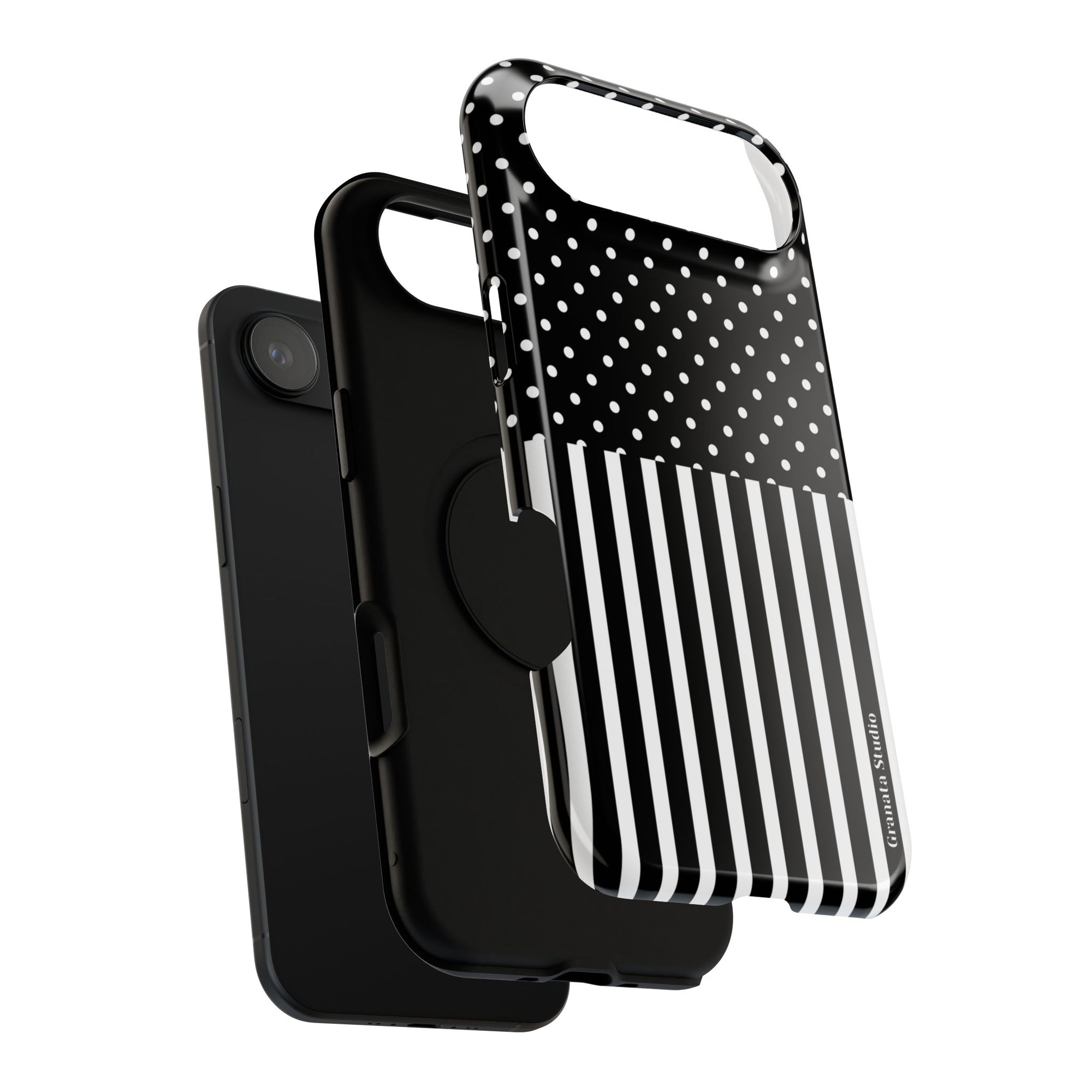 B&W Polka Dots x Stripes Phone Case