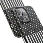 B&W Polka Dots x Stripes Phone Case