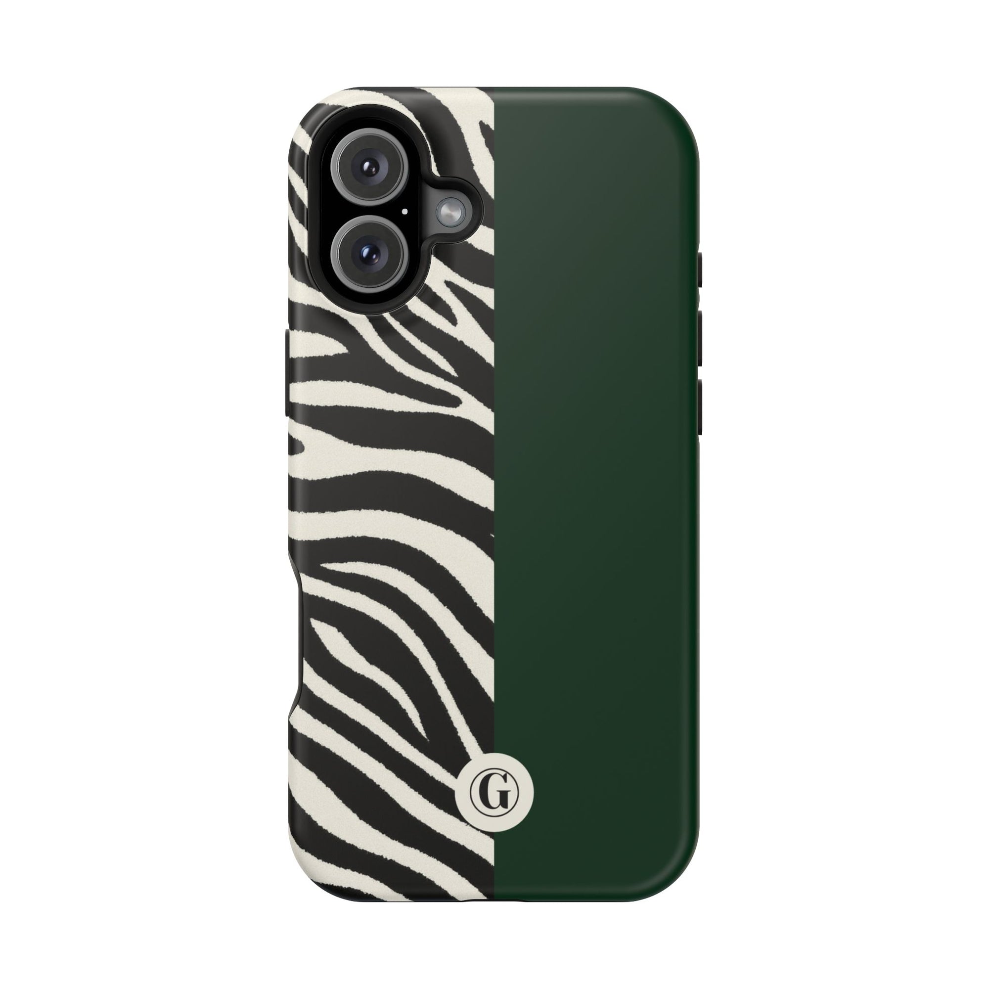 Zebra Print x Emerald Green Phone Case