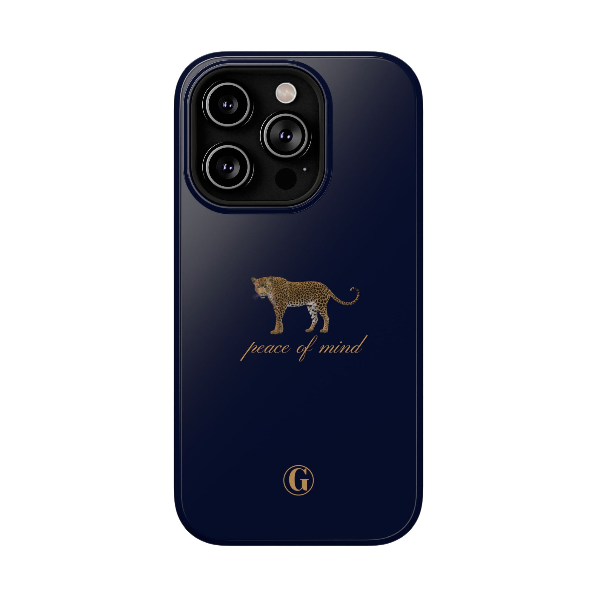 Navy Blue 'Peace of Mind' Panther Phone Case