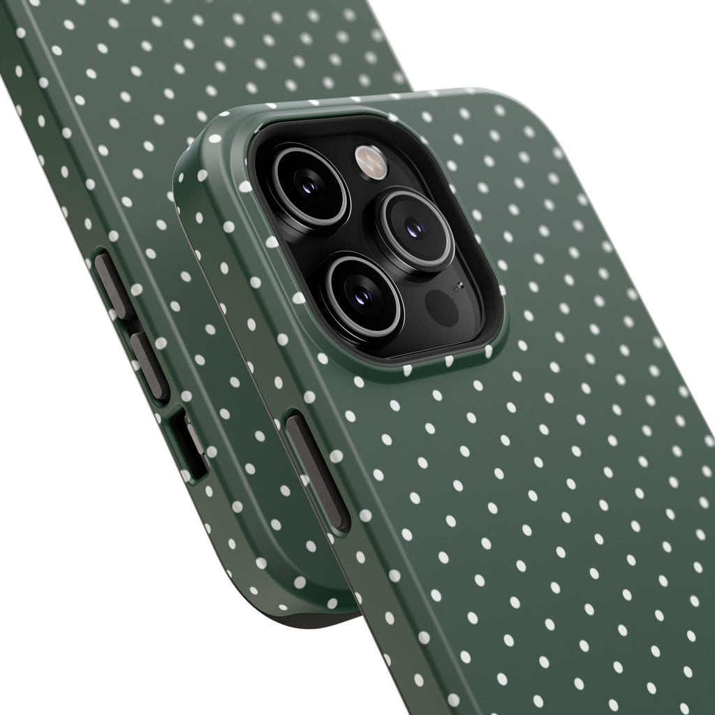 Emerald Green Polka Dots Phone Case
