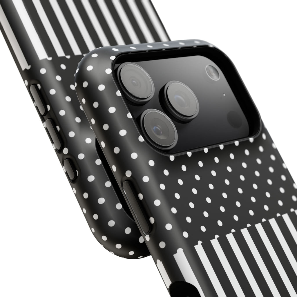 B&W Polka Dots x Stripes Phone Case
