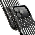 B&W Polka Dots x Stripes Phone Case