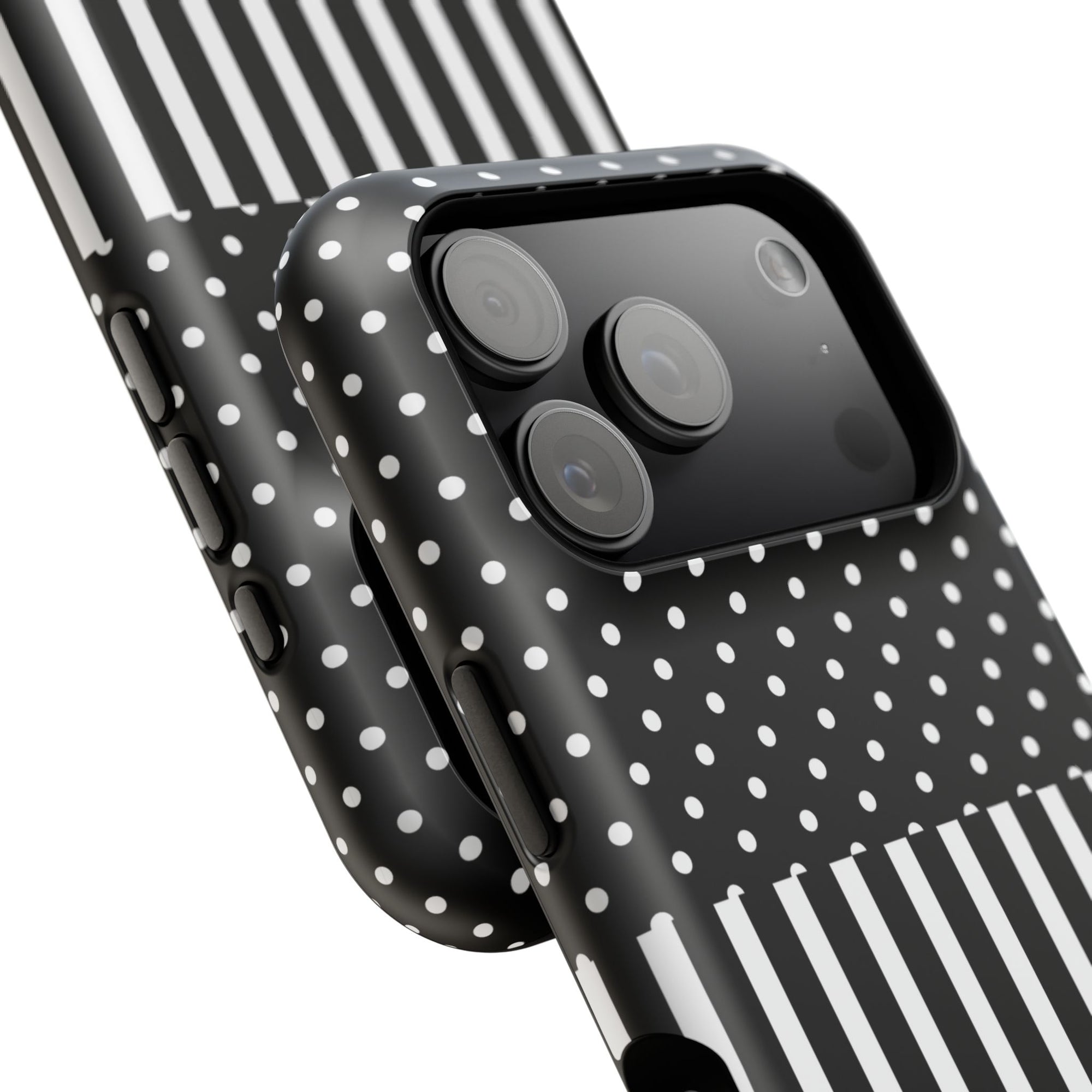 B&W Polka Dots x Stripes Phone Case