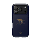 Navy Blue 'Peace of Mind' Panther Phone Case