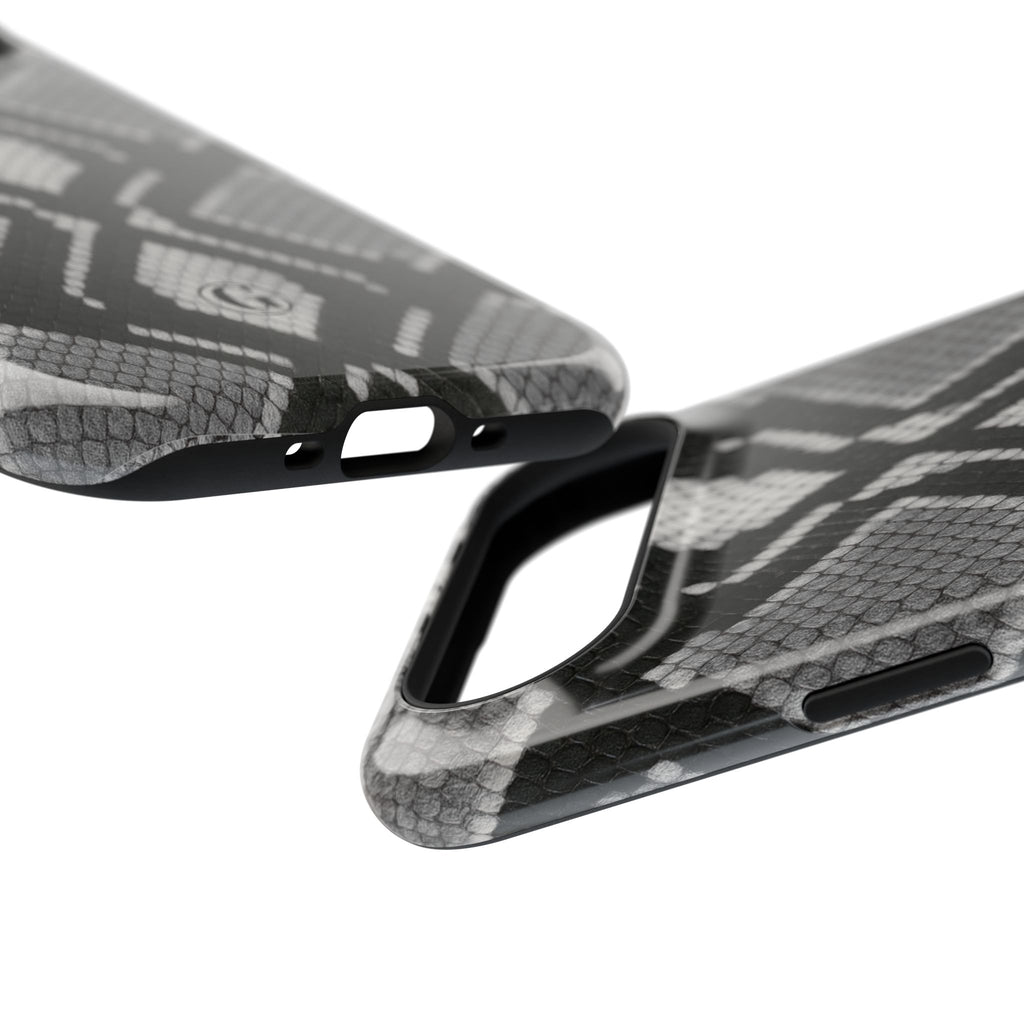 Grey Snakeskin Print Phone Case
