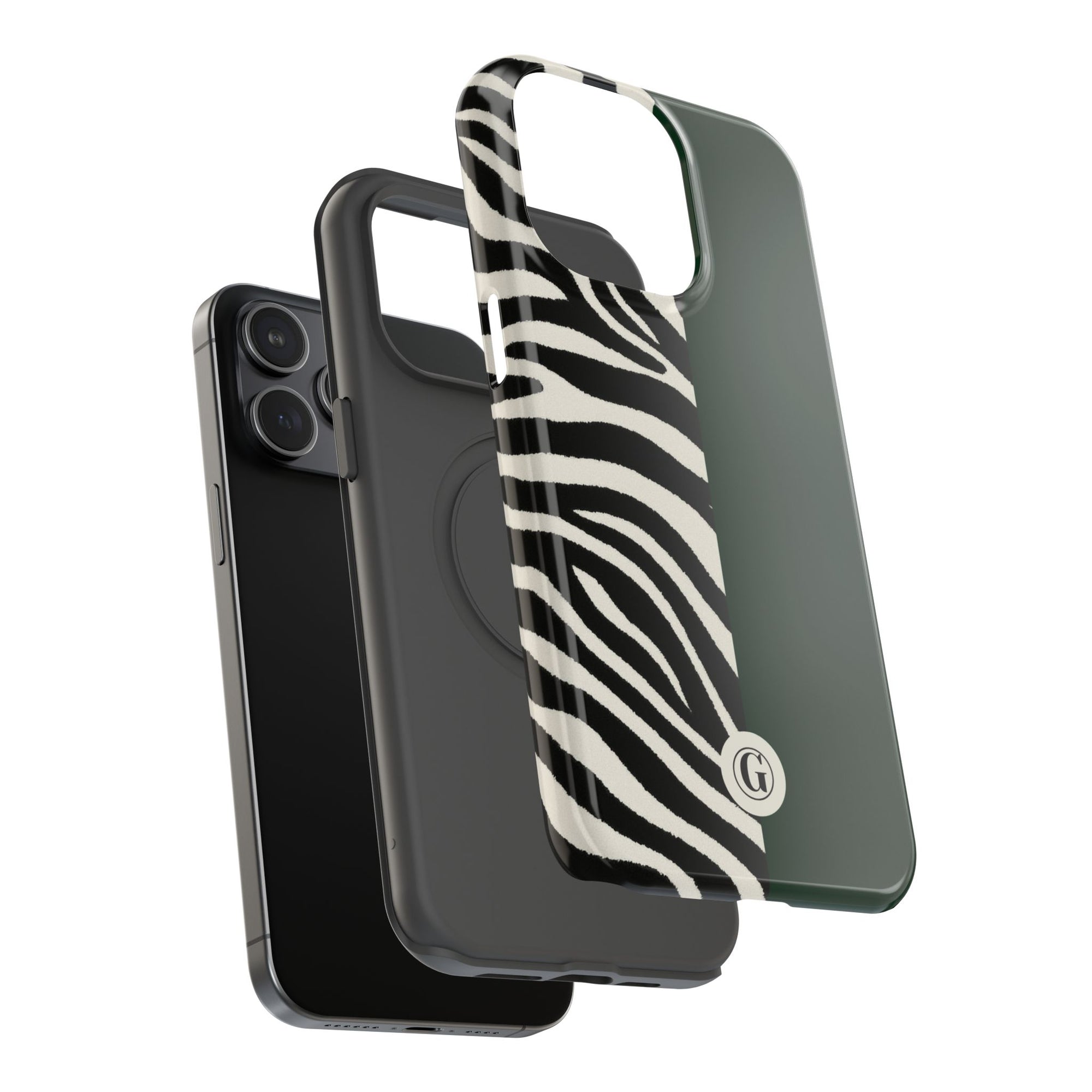 Zebra Print x Emerald Green Phone Case