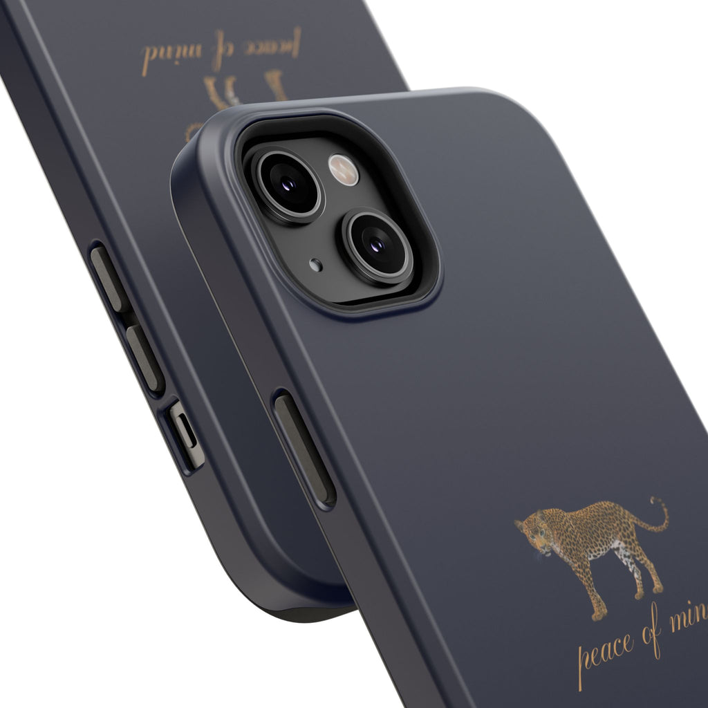 Navy Blue 'Peace of Mind' Panther Phone Case