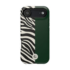 Zebra Print x Emerald Green Phone Case