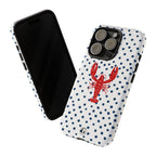 Crawfish on Blue Dots Phone Case