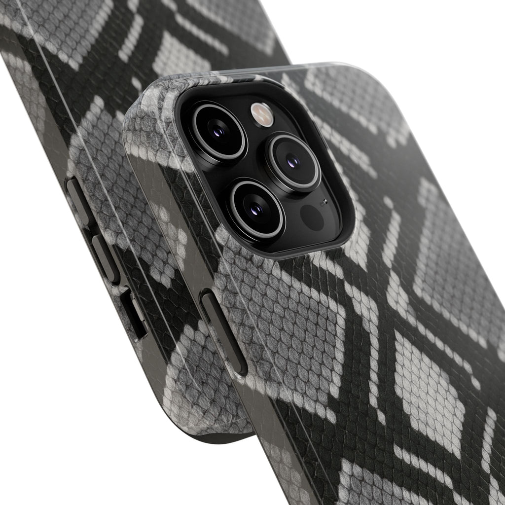 Grey Snakeskin Print Phone Case