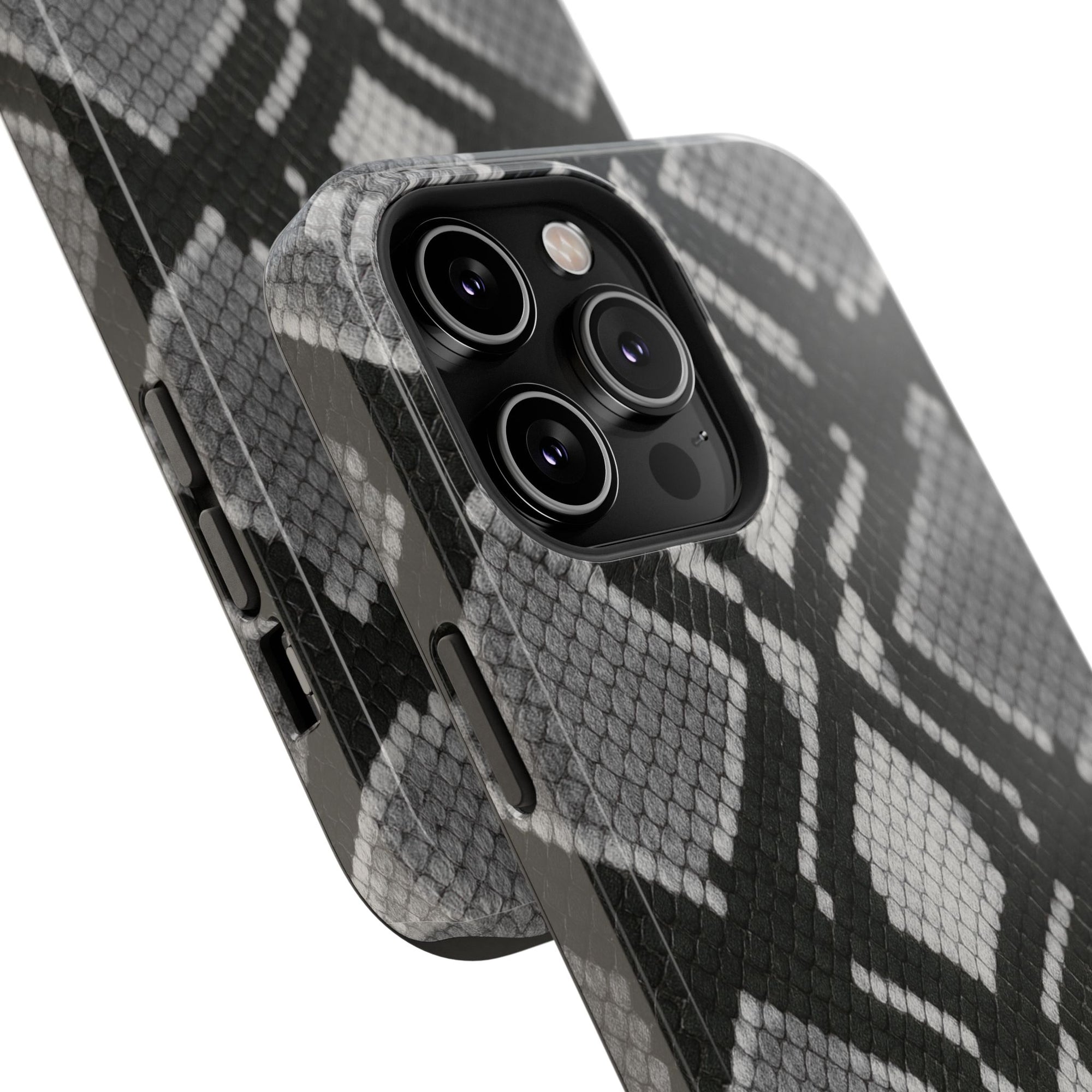 Grey Snakeskin Print Phone Case